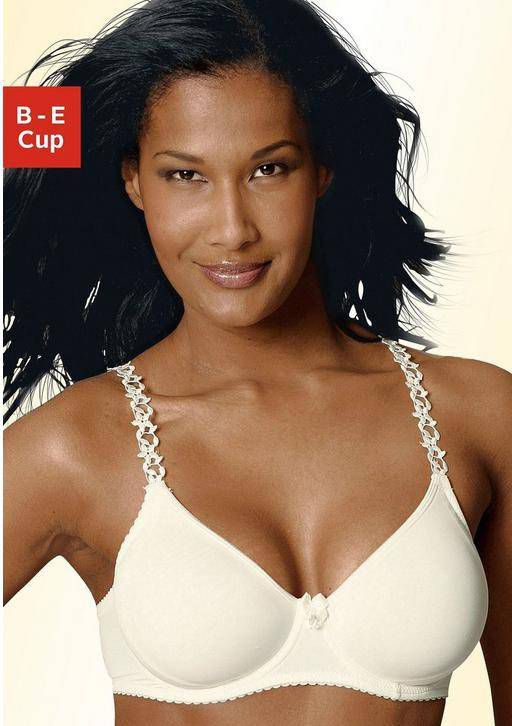 Nuance T shirt bh met beugel, zonder vullingen met geborduurde, transparante bandjes