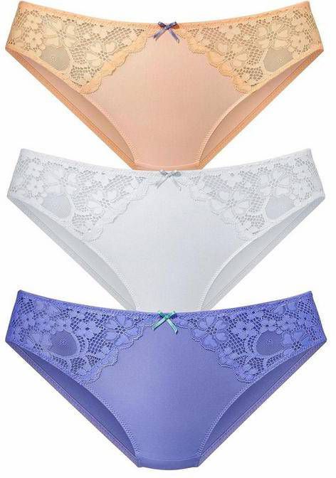 petite fleur Slip met iets transparante jacquard kant aan beide kanten opzij(3 stuks )