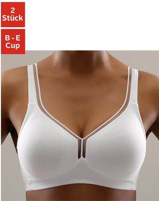 petite fleur T shirt bh zonder beugels van katoen(set, Set van 2 )