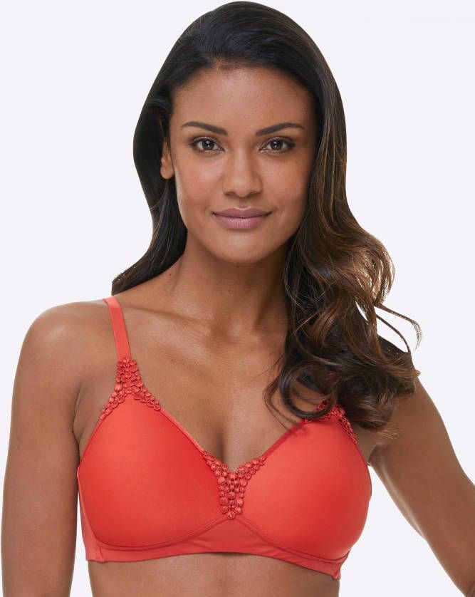 T shirtbeha zonder beugel in koraalrood van Viania