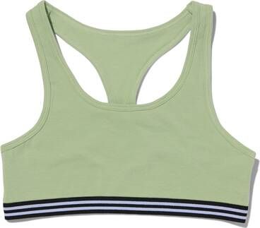 HEMA Tiener Croptop Stretch Katoen Groen(groen )