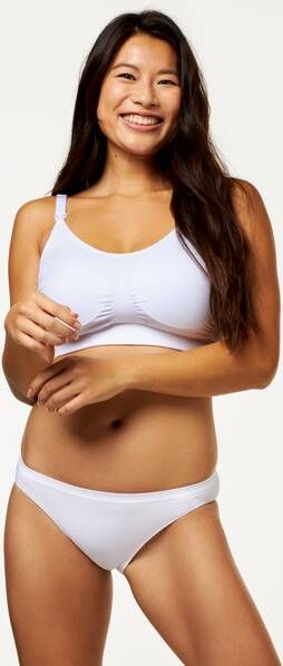 HEMA Voedingsbh Naadloos Micro Wit(wit )