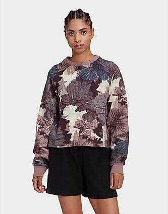 Adidas Allover Print Sweatshirt Purple/Multicolor/Purple Dames