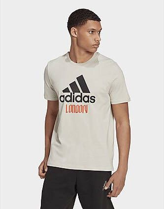 Adidas London Graphic T shirt Aluminium Heren