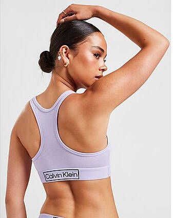 Calvin Klein Underwear Box Logo Bralette Purple Dames