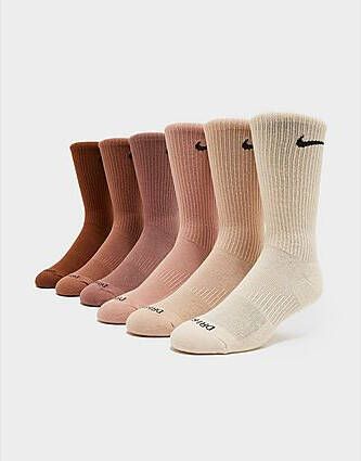 Nike Everyday Plus Cushioned Socks(6 Pack) Brown Dames