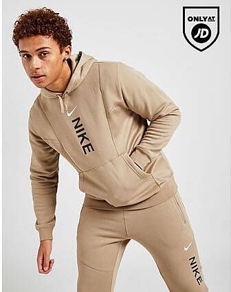 Nike Hybrid Overhead Hoodie Brown Heren
