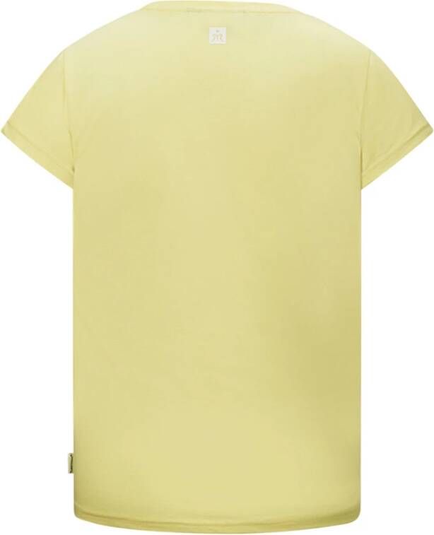Retour Denim T shirt Sheryll met printopdruk lichtgeel