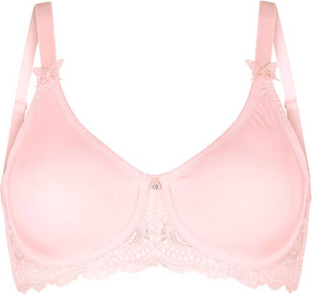 harmony Beugel bh met fijn kant voor en achter Lichtroze