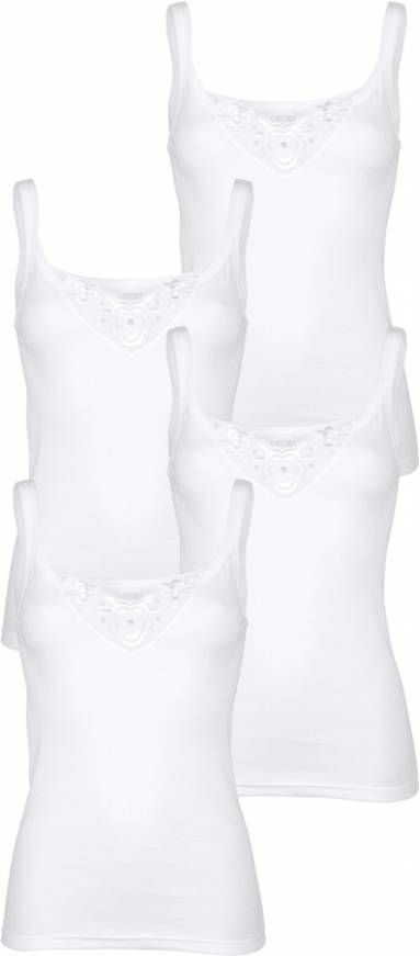 VIANIA Hemdje met kant 4x wit