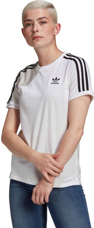 adidas Originals Adicolor Classics 3 Stripes T shirt White Dames