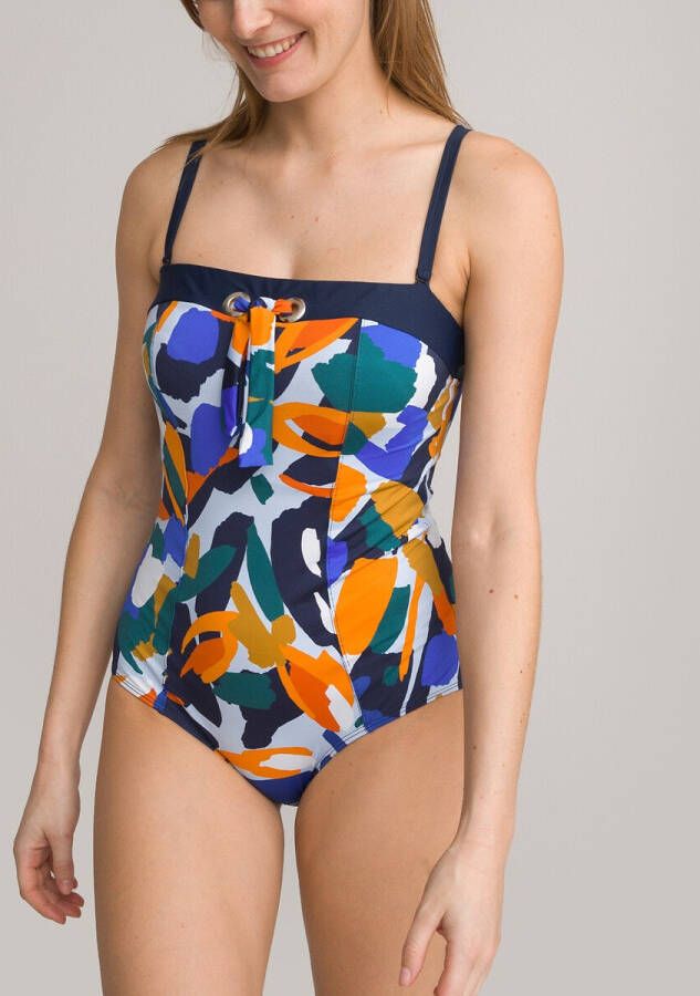 Anne weyburn Badpak, bustiermodel, bloemenprint