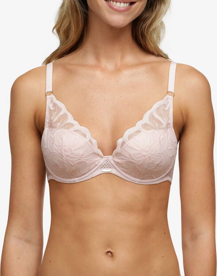 Chantelle voorgevormde beugelbh Fleurs lichtroze