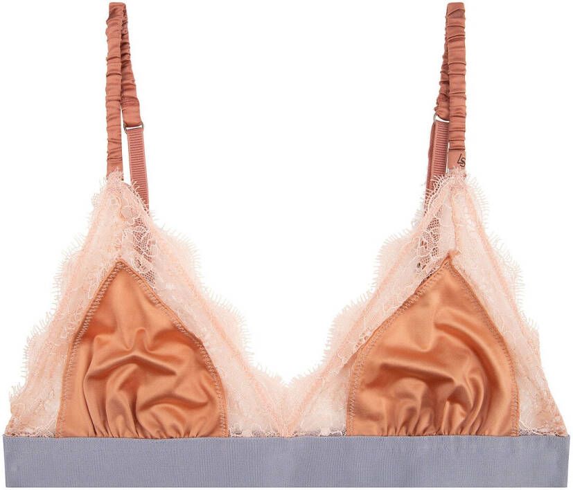 love stories Triangel bralette in satijn en kant Lovelace