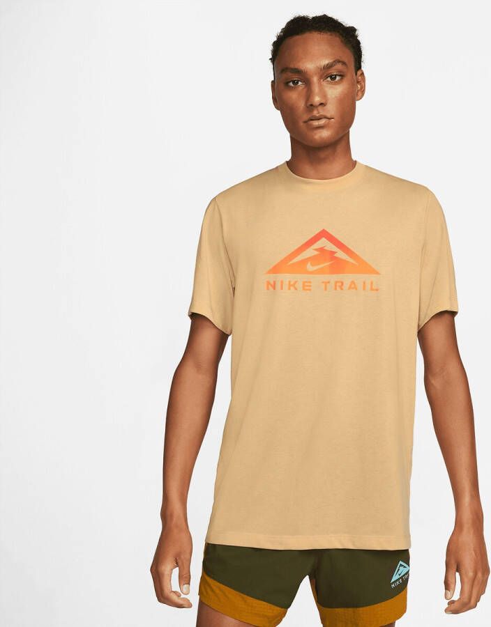 Nike Hardloopshirt Dri FIT Trail Zwart/Wit