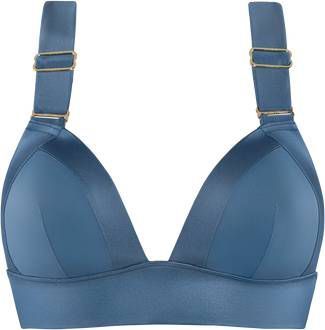 Marlies Dekkers cache coeur bralette bikini top | unwired unpadded air force blue S
