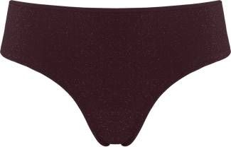 Marlies Dekkers Dame De Paris 8 Cm Brazilian Slip | Aubergine And Silver Lurex