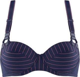 Marlies Dekkers gloria plunge balconette bh | wired padded maritime blue and pink 80D