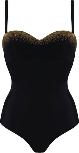 Marlies Dekkers Ishtar Strapless Badpak | Wired Padded Black And Egyptian Gold 75d