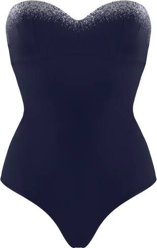 Marlies Dekkers Ishtar Strapless Badpak | Wired Padded Midnight Blue And Silver 80b