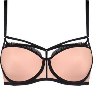 Marlies Dekkers meringue balconette bh | wired padded black and pale peach