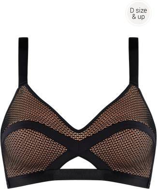 Marlies Dekkers wing power bralette | unwired unpadded black and sand 80E