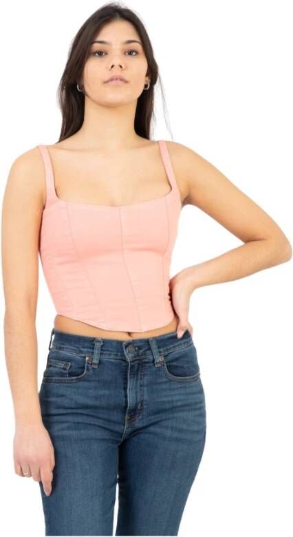 PATRIZIA PEPE Mouwloos topje , Roze, Dames