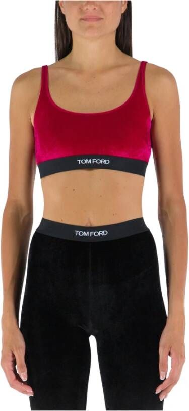 Tom Ford Stretch fluweel bralette , Roze, Dames
