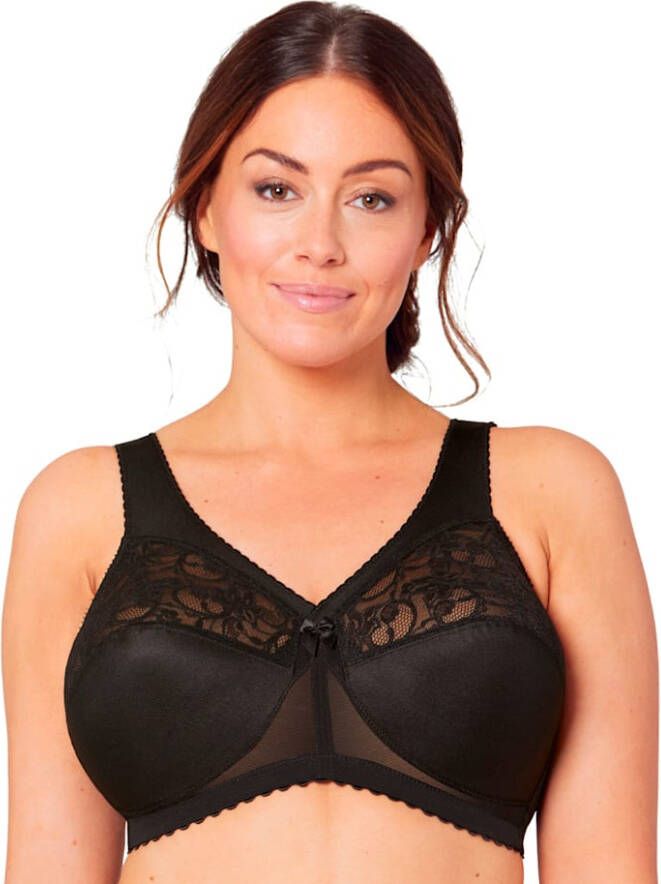 Glamorise Magic lift bh met steunfunctie Zwart, Magic lift bh in speciaal model voor Plus Sizes Zwart
