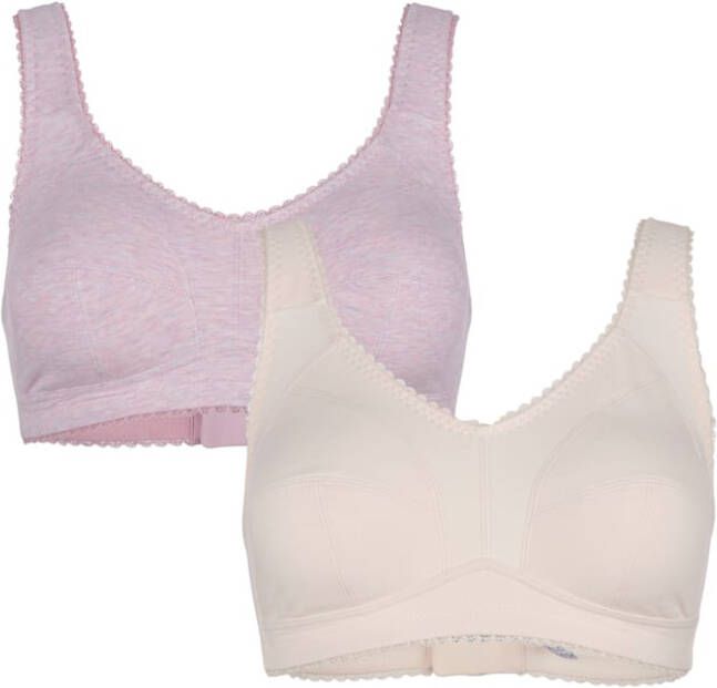 harmony Bh's per 2 stuks in een voordelige setverpakking 1x ecru 1x roze gemêleerd