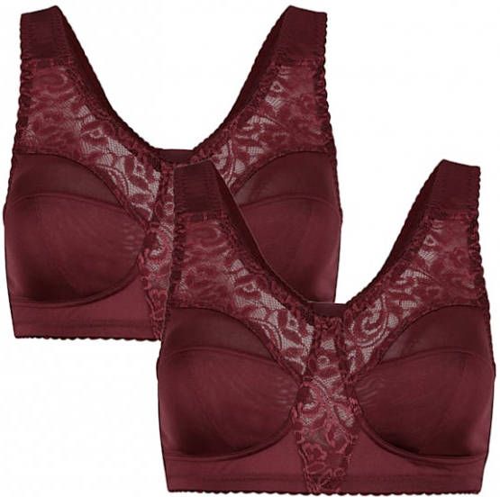 harmony Bh's per 2 stuks met iets bredere achterkant 2x berry