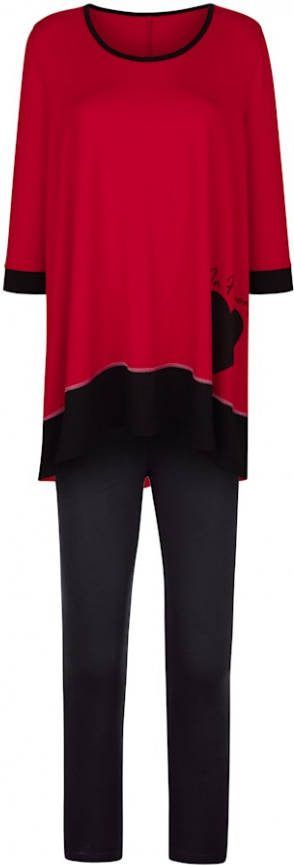 harmony Joggingpak met hartmotief Rood/Zwart