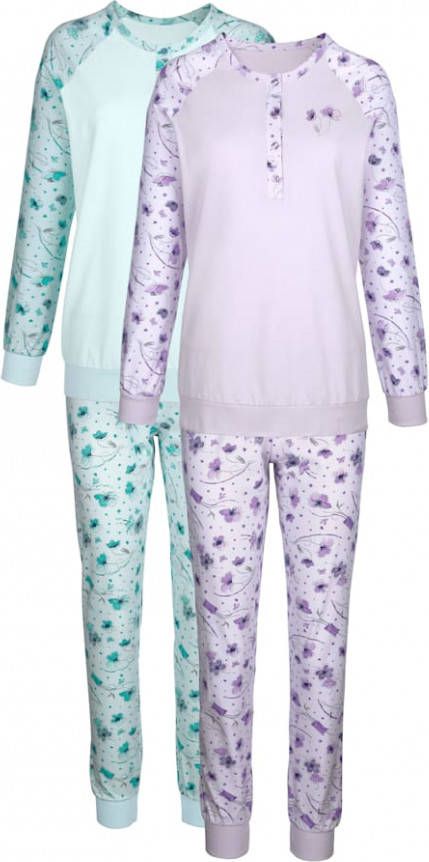 harmony Pyjama met raglanmouwen Mint/Lila