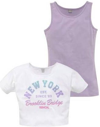 Bench. T shirt met print in verlopende kleuren(set, 2 delig, Met top )