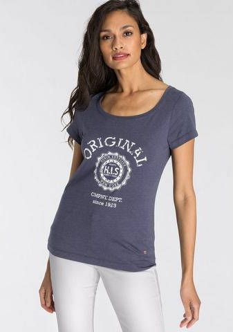 H.I.S H.I.S Shirt met korte mouwen met heritage print