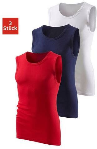 H.I.S Muscle shirt zonder zijnaden optimale pasvorm(3 delig )