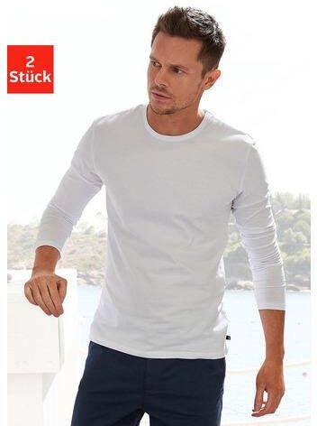 H.I.S Shirt met lange mouwen gemaakt van katoen(set, 2 delig, Set van 2 Set van 2 )