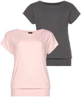 H.I.S T shirt Aanhoudende viscose in grote maten(Set van 2 )