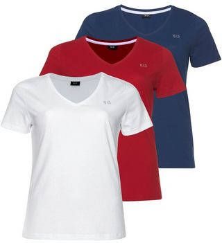 H.I.S T shirt Essential basics Grote maten(voordeelset, Set van 3 )