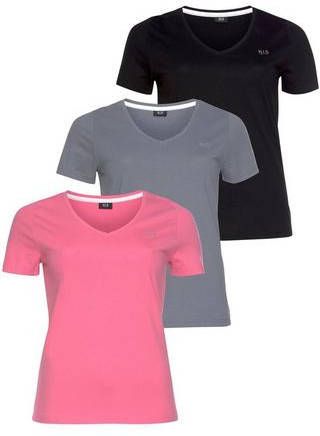 H.I.S T shirt Essential basics Grote maten(voordeelset, Set van 3 )