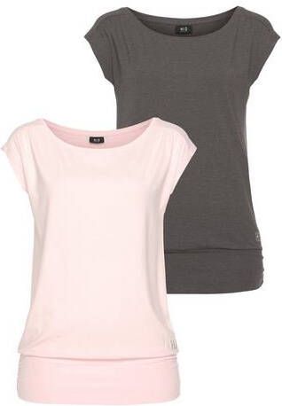 H.I.S T shirt Van duurzame viscose(Set van 2 )