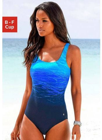 Lascana corrigerend badpak met kleurverloop blauw/zwart