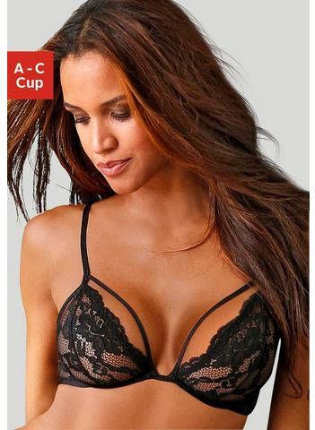 Lascana Beugel bh van kant en sierbandjes