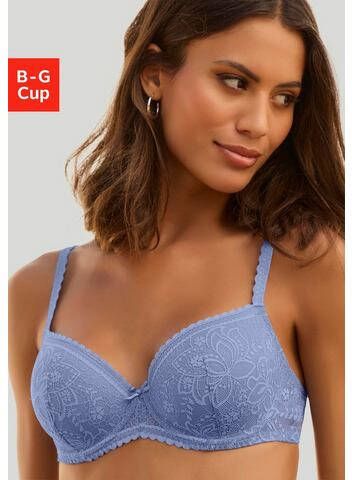 Lascana Bh met steuncups Luciana van gebloemde kant