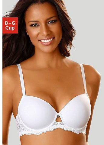 Lascana Beha met cups perfect basic, met naadloze cups en fraaie kanten rug