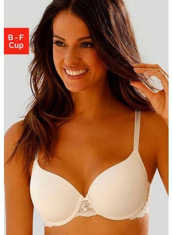 Lascana Bh met steuncups Nina Dessous met beugel, met naadloze cups en kant opzij