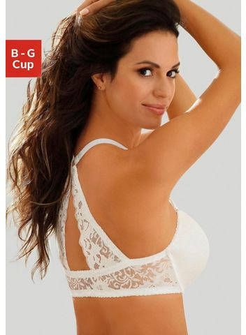 Lascana Bh met steuncups Premium Dessous met prachtige kanten achterkant en voorsluiting
