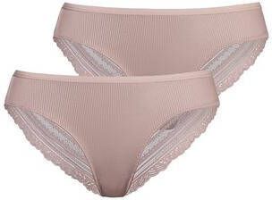 Lascana Brasil slip van microvezel rib(set, 2 stuks, Set van 2 )