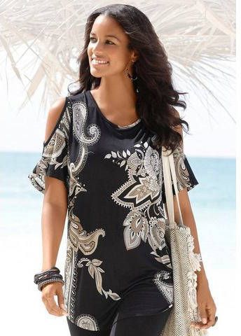 Lascana Lang shirt met uitsparingen bij de schouders