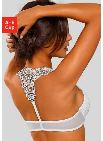 Lascana Push up bh MELISSA met praktische voorsluiting & borduurkant